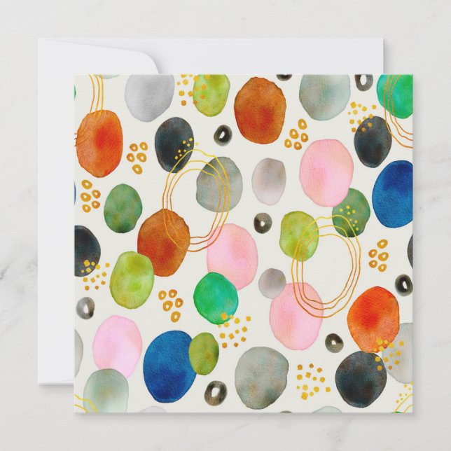 Abstrakt Pebble Guld Glitter Art (Framsida)