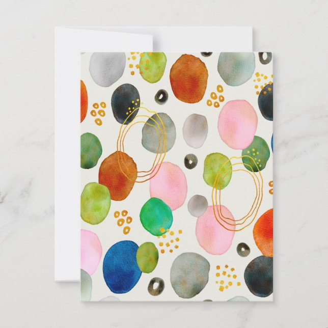 Abstrakt Pebble Guld Glitter Art (Framsida)