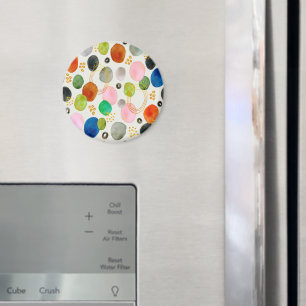 Abstrakt Pebble Guld Glitter Art Magnet