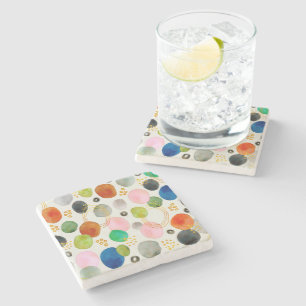 Abstrakt Pebble Guld Glitter Art Stenunderlägg