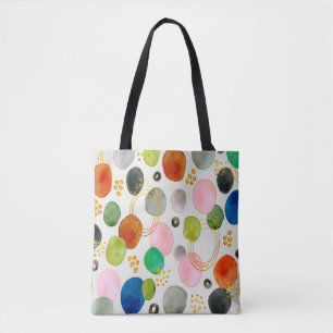 Abstrakt Pebble Guld Glitter Art Tygkasse