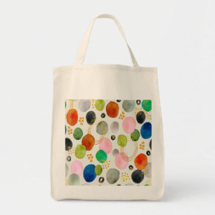 Abstrakt Pebble Guld Glitter Art Tygkasse
