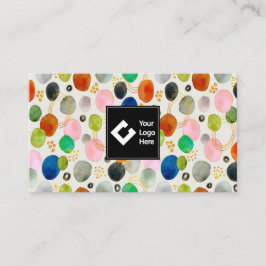 Abstrakt Pebble Guld Glitter Art Visitkort