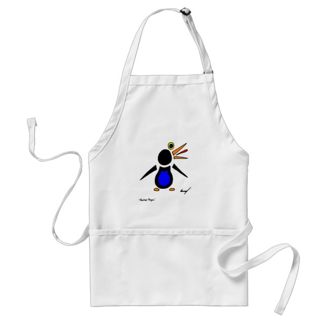 Abstrakt Penguin Apron Förkläde (Framsidan)