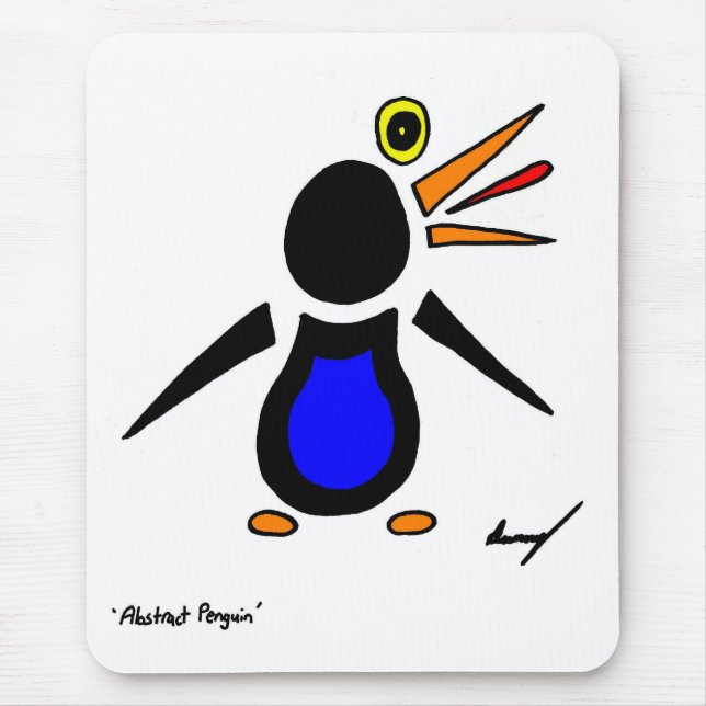 Abstrakt Penguin Mousepad Musmatta (Framsidan)