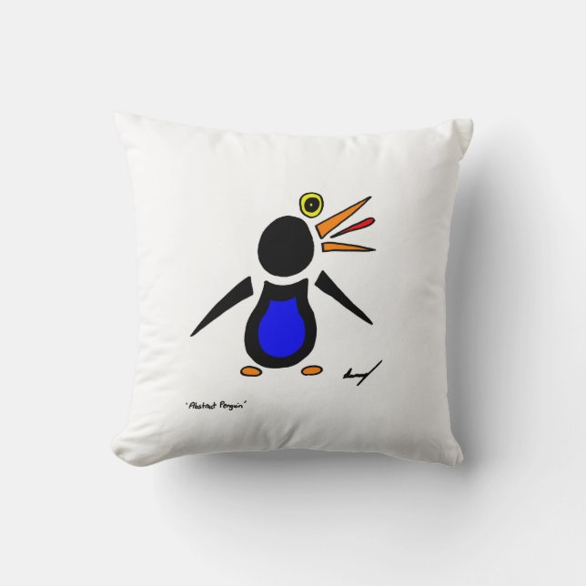 Abstrakt Penguin Pillow Kudde (Framsida)