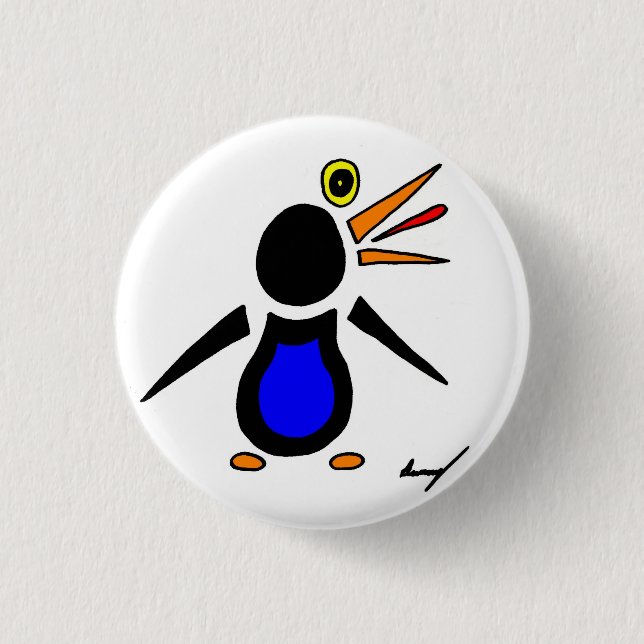 Abstrakt Penguin Round-knapp Knapp (Framsida)