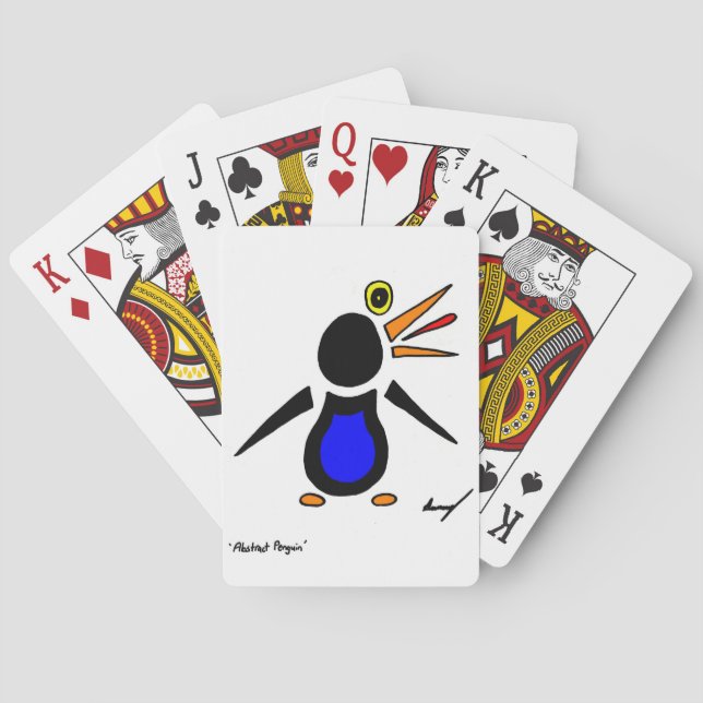 Abstrakt Penguin-uppspelningskort Spel Kort (Baksidan)