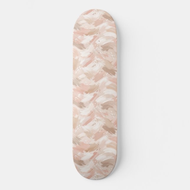 Abstrakt penseldragsmönster mini skateboard bräda 18,5 cm (Framsida)