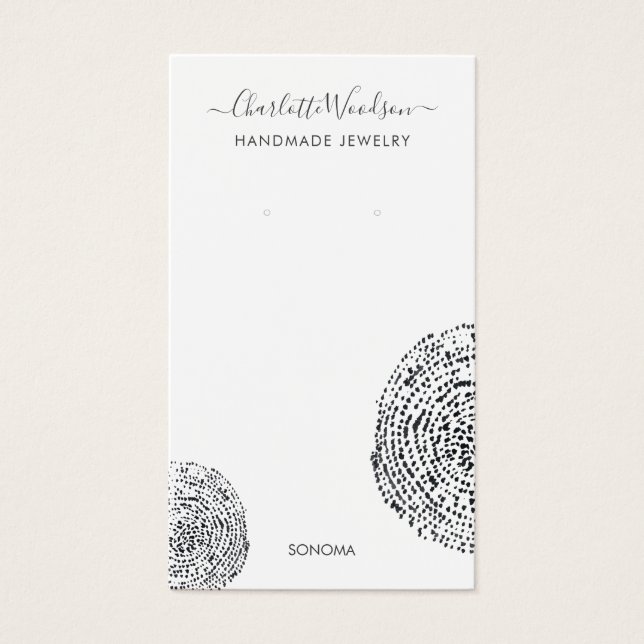 Abstrakt Penselmålade cirklar - avbildning Visitkort (Framsidan)