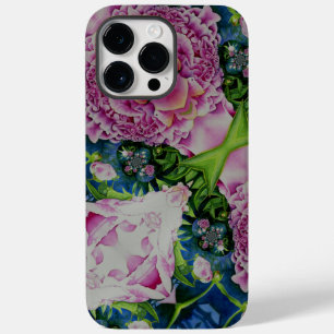 Abstrakt peony vattenfärgsmålning boho retro