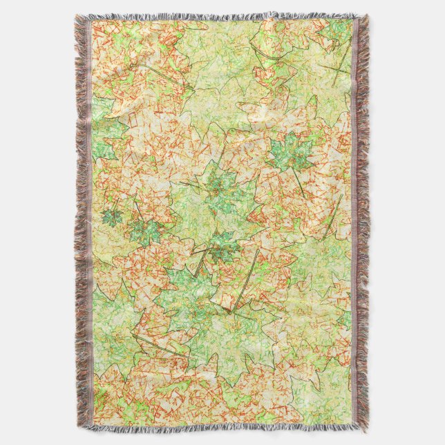 Abstrakt per löv på skrapad mark på beige filt (Framsidan Vertikal)