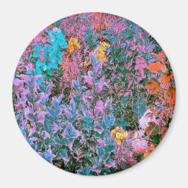 Abstrakt Persika, Rosa Grönt och Aqua Garden Folia Magnet