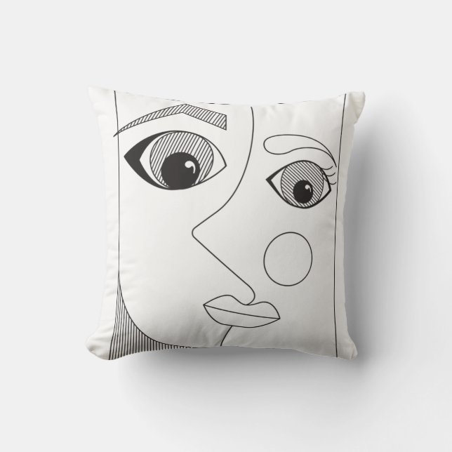 Abstrakt person kudde (Framsida)