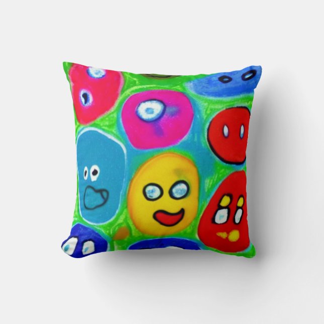 Abstrakt Pet Sten Kudde (Framsida)