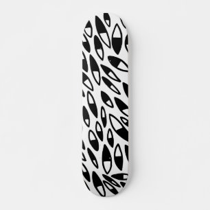 Abstrakt Petals - Svartvit Skateboard Bräda 20 Cm