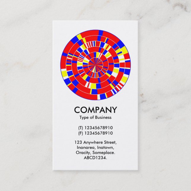 Abstrakt Pi Wheel 01 Visitkort (Framsida)