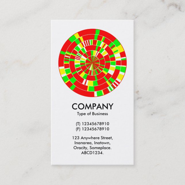Abstrakt Pi Wheel 02 Visitkort (Framsida)