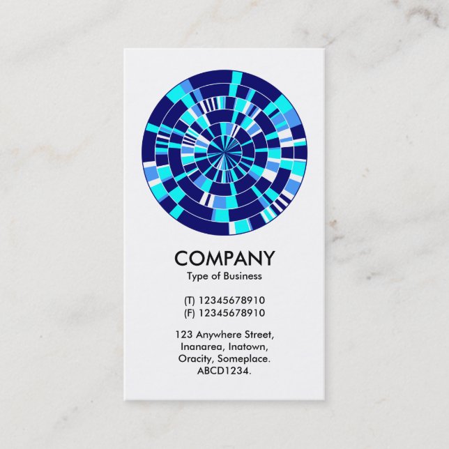 Abstrakt Pi Wheel 07 Visitkort (Framsida)