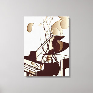 Abstrakt Piano Art Canvastryck