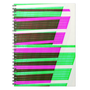 Abstrakt Piano Nyckel Art Colorful Journal bärbar Anteckningsbok