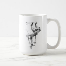 Abstrakt Piano Porträtt Kaffemugg
