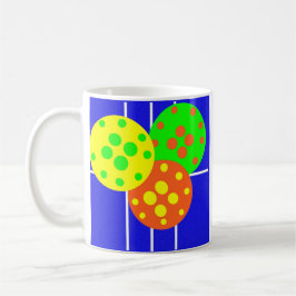 Abstrakt pickleball court & bollar kaffemugg