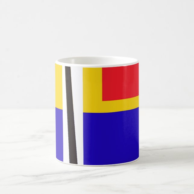 Abstrakt Piet Mondrian Inspired Artsy Drinking Mug Kaffemugg (Center)