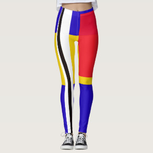 Abstrakt Piet Mondrian Inspired Women's Leggings