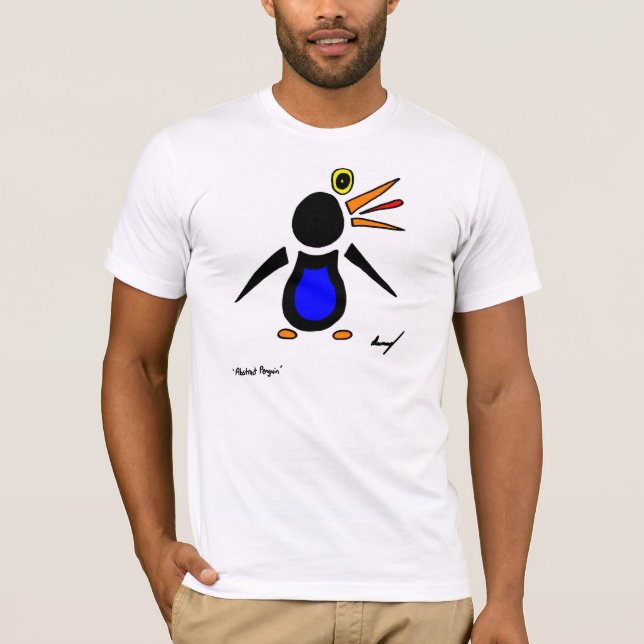 Abstrakt Pingvin T-Shirt för vuxna i Bella Canvas- (Framsida)