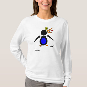 Abstrakt pingvinkvinna T-tröja för långärmad Tee Shirt