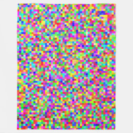 Abstrakt Pixelad RGB Fleecefilt