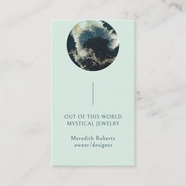 Abstrakt Planet Mystical Cosmic Entrepreneur Visitkort (Framsida)