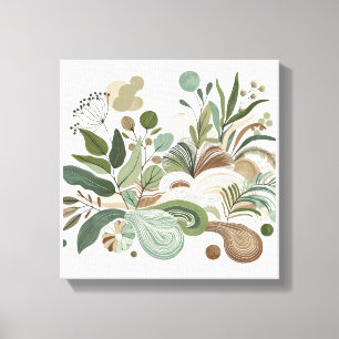 Abstrakt Plants Nature Art - Garden Canvastryck