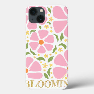 Abstrakt Playful Rosa Flowers