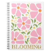 Abstrakt Playful Rosa Flowers