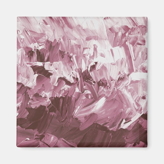 Abstrakt Plum Paint Vågar Magnet (Framsidan)