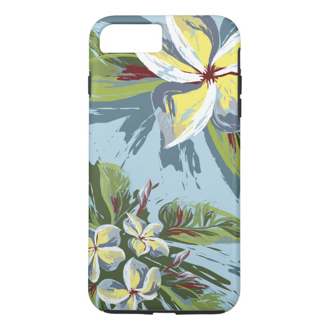 Abstrakt Plumeriadesign Case-Mate iPhone Skal (Baksida)
