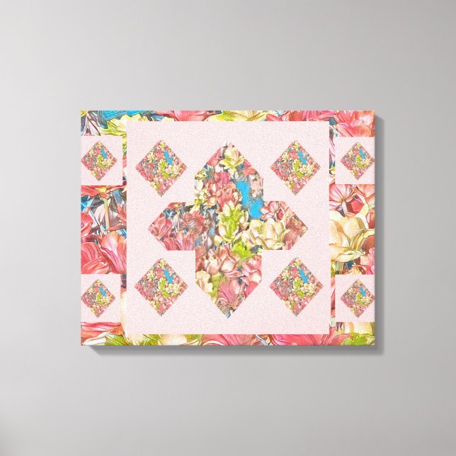 Abstrakt Plus Sign Carnation Canvas Art (skönhet) (Framsida)