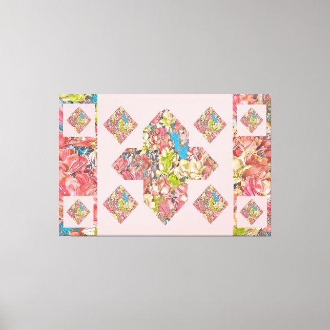 Abstrakt Plus Sign Carnation Kanvastryck (Beauty) (Framsida)