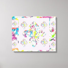 Abstrakt Plus teckennejlikereglering med Flytande Canvastryck