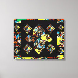 Abstrakt Plus-teckentarteckning - Canvas Art w/Dre