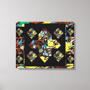 Abstrakt Plus-teckentarteckning - Canvas Art w/Dre