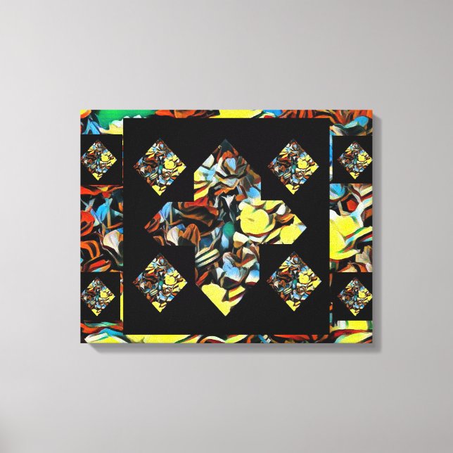 Abstrakt Plus-teckentarteckning - Canvas Art w/Dre (Framsida)