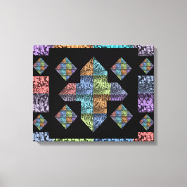 Abstrakt Plus-tecknet Tulip Art med flera Färgader Canvastryck