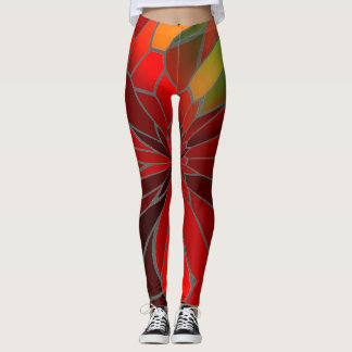 Abstrakt Poinsettia Leggings
