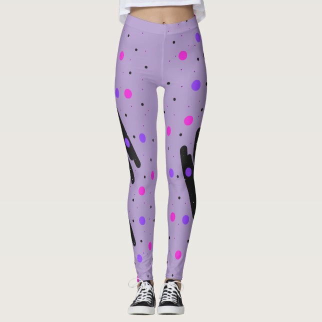 Abstrakt Polka Dot Leggings (Framsida)