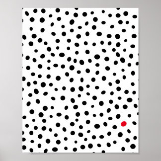 Abstrakt Polka Dot Mönster Poster