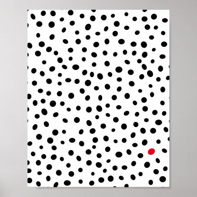 Abstrakt Polka Dot Mönster Poster (Framsidan)