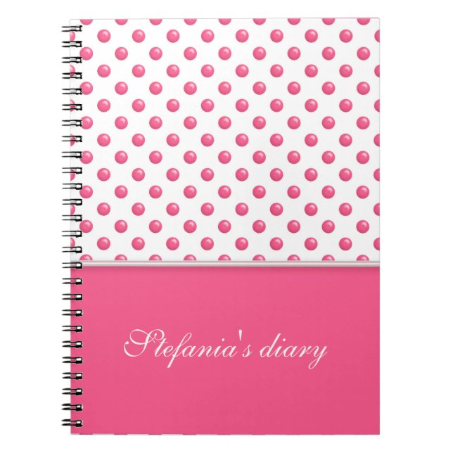 Abstrakt polka dots-design anteckningsbok (Framsidan)
